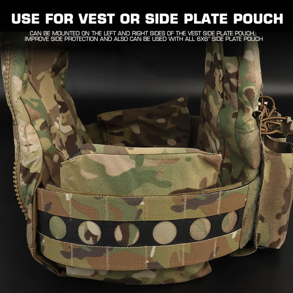 Chaleco táctico EVA con placas laterales, portador de placa, Almohadillas protectoras, Airsoft, combate, armadura corporal, 6x6'' - imagen 5