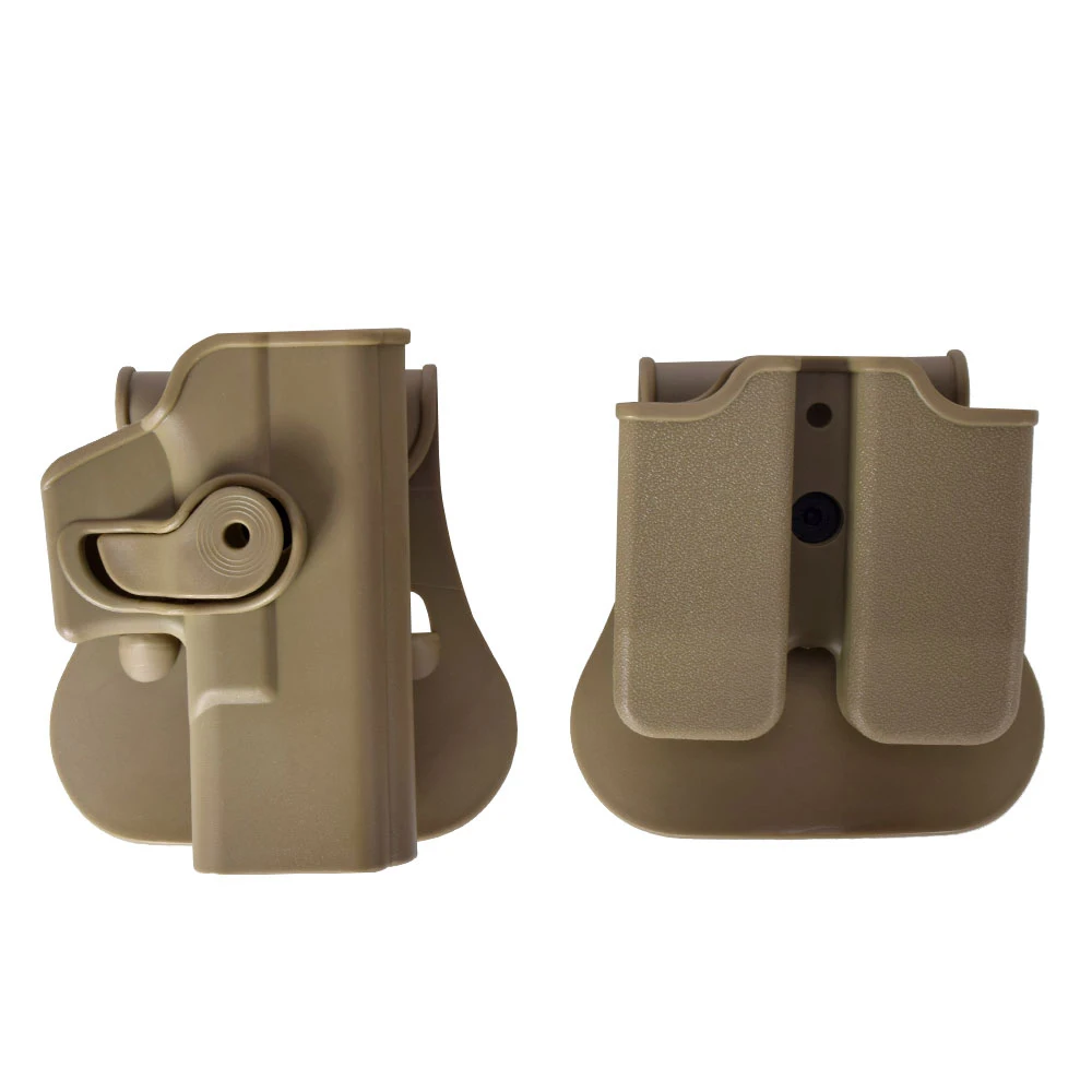 Funda de combate táctico para pistola Glock, funda de caza G17 M92 Colt1911, soporte para pistola Airsoft, funda de 9mm con Clip, bolsa para revistas - imagen 5