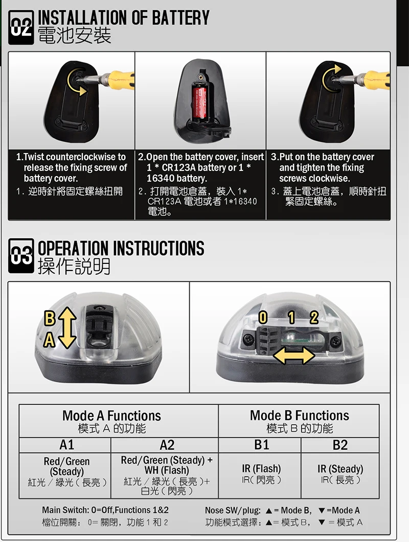 Element-Casco táctico multiusos, luz estroboscópica, lámpara de identificación de Ladybird, seguridad para acampar, supervivencia al aire libre, IR Visible - imagen 5