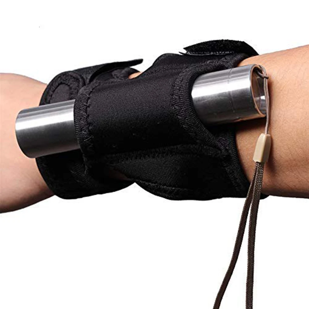 Funda táctica para linterna de muñeca, soporte de montaje para brazo de antorcha de buceo compacto ajustable para linterna de 25-30mm caza subacuática - imagen 2