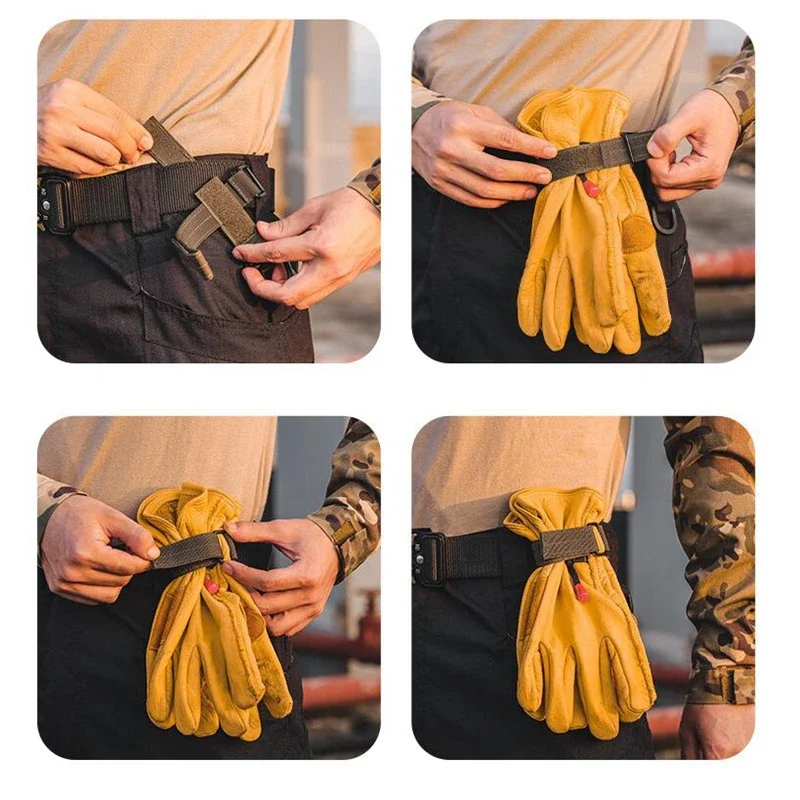 1 Uds llavero cinturón Clip Keeper guantes gancho Clip de seguridad correas escalada cuerda titular Keeper Anti-pérdida Camping colgante Buck - imagen 5