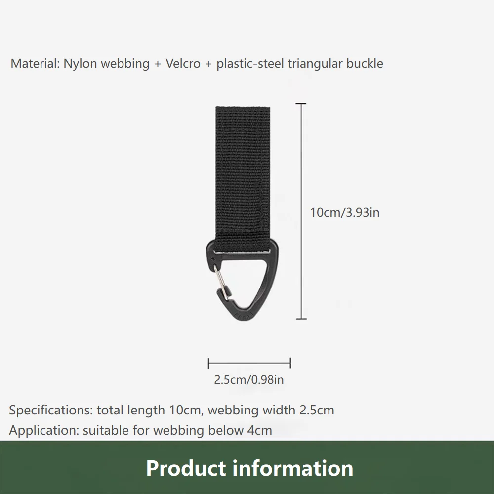 Clips tácticos multifunción de nailon, juego de 1/5/10 Uds., hebilla de mosquetón para mochila, cinturón, llavero, gancho de correas para acampar y hacer senderismo - imagen 2