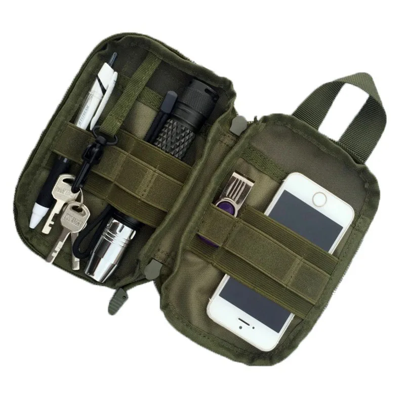 Bolsa EDC Molle, riñonera pequeña para senderismo, Camping, accesorios de caza, bolsa médica, funda para teléfono móvil al aire libre, funda deportiva EMT - imagen 3