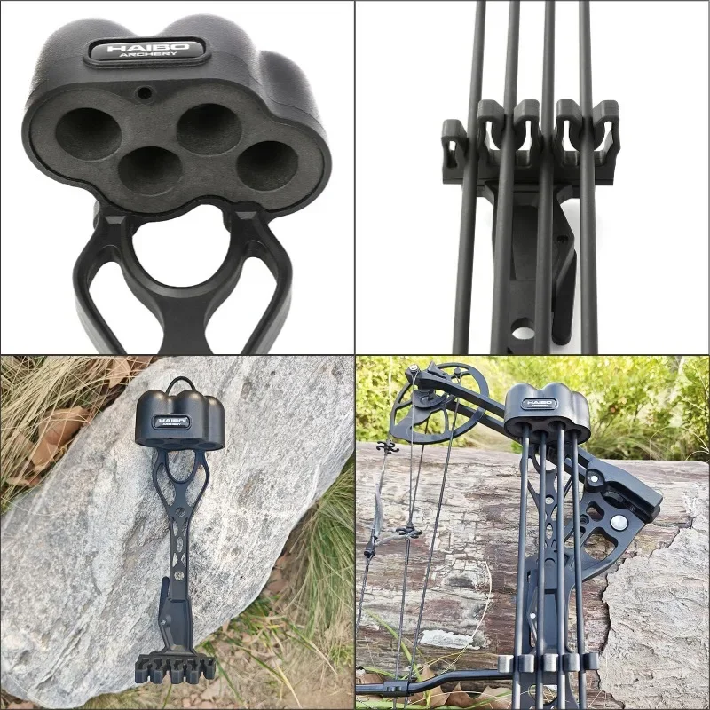 Carcaj de flecha de tiro con arco, funda de flecha de liberación rápida de nailon reforzado, puede contener 4 Uds de flechas para tiro de caza con arco compuesto al aire libre - imagen 3