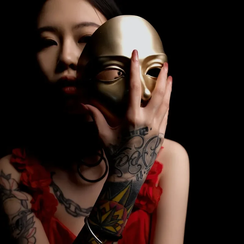 Máscara facial completa para fiesta, disfraz de película, accesorio de mascarada, Halloween, Navidad, tamaño ajustable - imagen 3