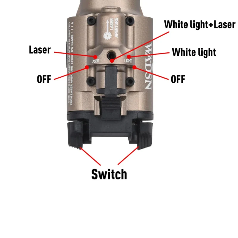 Linterna táctica SureFir X300 X300U Ultra X300V XH35 para pistola con luz parpadeante, compatible con riel de 20mm - Airsoft, armas, caza - imagen 2