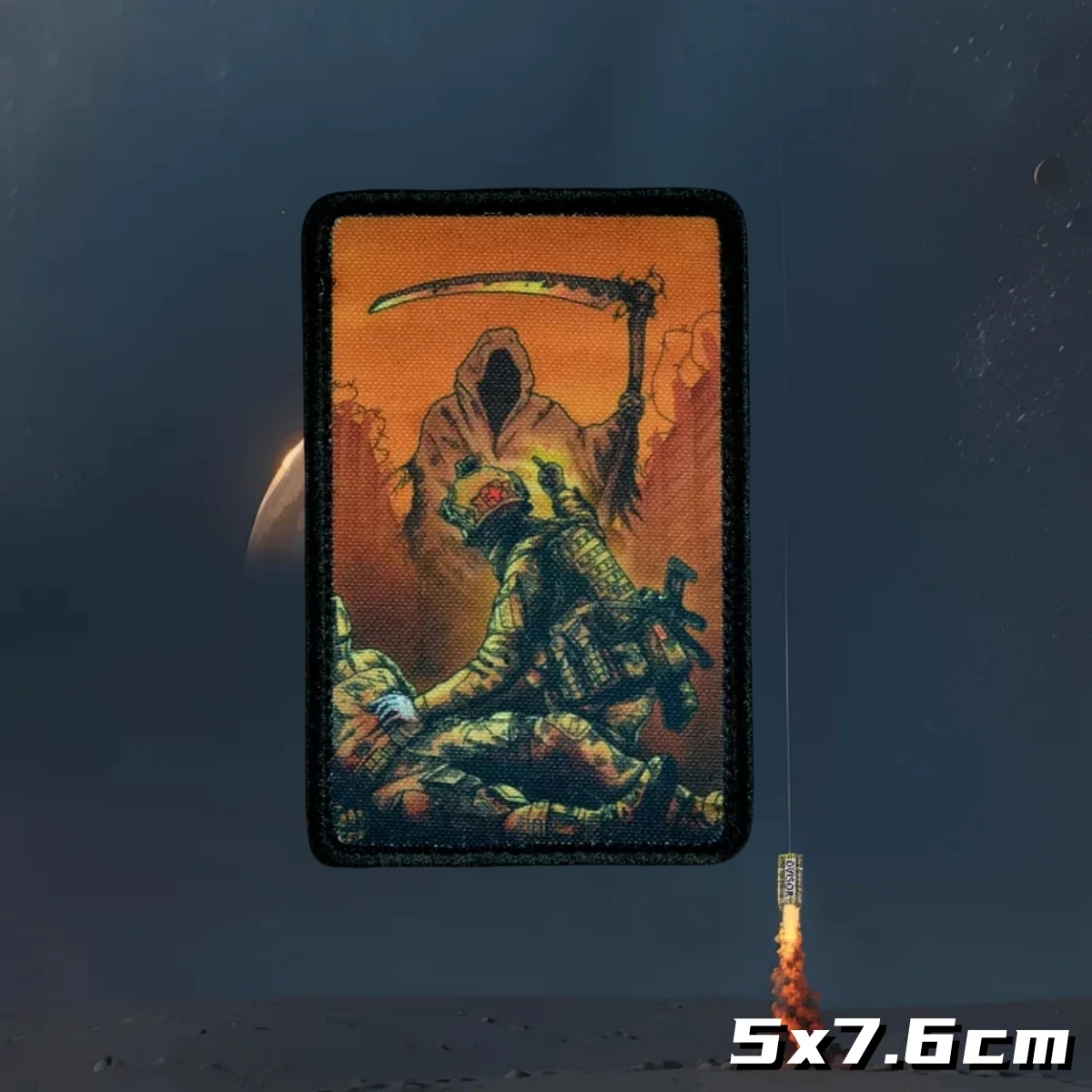 Parche con insignia de moral "no hoy", brazalete táctico, mochila militar, parches impresos, rescate médico y confrontación con muerte - imagen 2