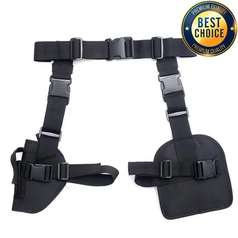 Plataforma táctica de pierna caída para caza, equipo MOLLE para muslo, Triple revista, bolsa Mag, cinturón ajustable Universal y correas para muslo - imagen 5