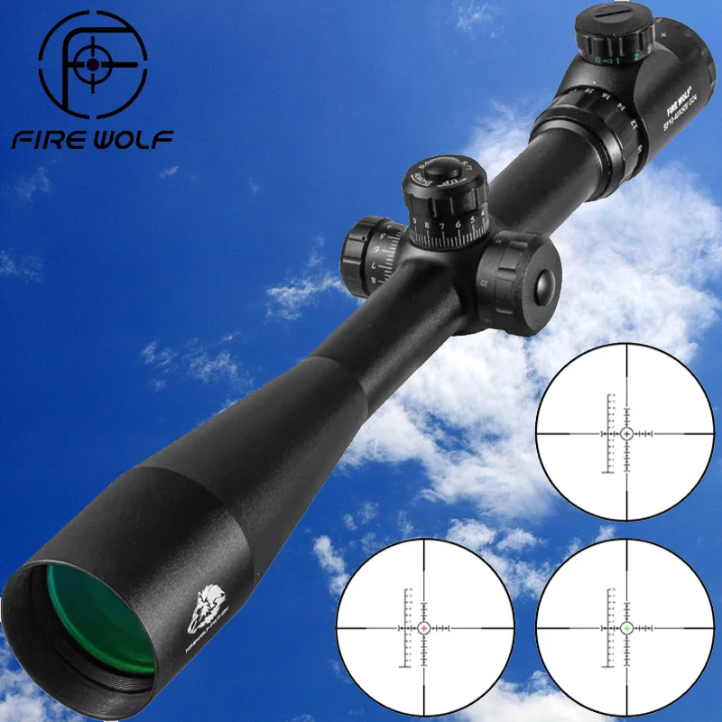 2025 Fire Wolf nuevo 10-40x50 E alcance mira telescópica de largo alcance rueda lateral paralelo óptico mira Rifle caza mira telescópica - imagen 3