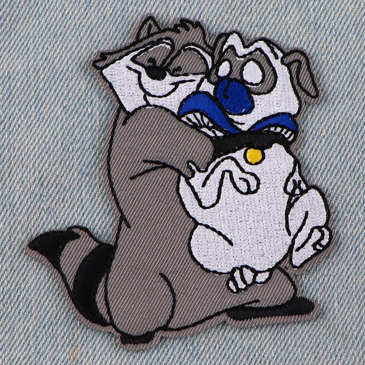 Parche de mapache bonito, parches bordados para planchar, parches para ropa, pegatinas de costura de dibujos animados, apliques - imagen 3