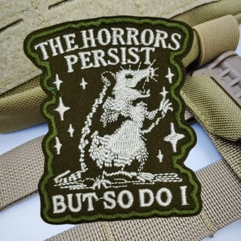The Horrors Persist But So Do I – Parche de moral táctico con velcro - imagen 5