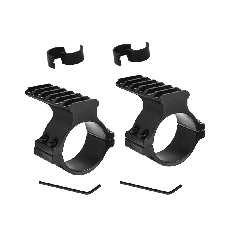 Accesorios para pistola de juguete, anillo de alcance óptico, montaje adaptador de 25,4mm y 30mm de diámetro con riel de 20mm para linterna, herramienta de caza láser de punto rojo - imagen 2