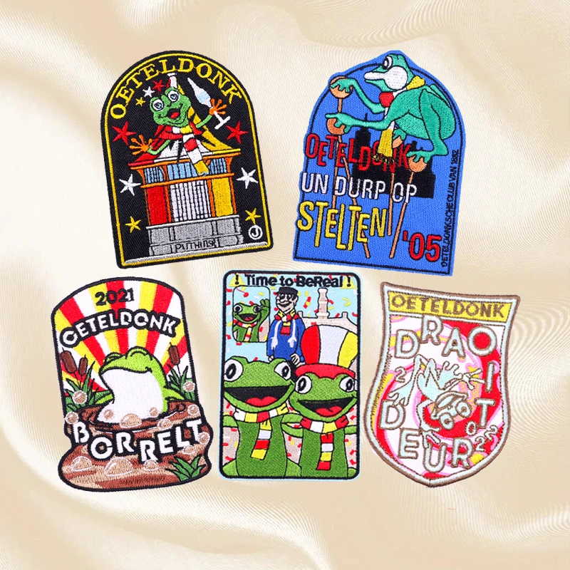 Parche bordado con emblema de Oeteldonk, conjunto de parches para planchar para ropa, Carnaval y Países Bajos, bricolaje, nuevo - imagen 3