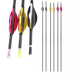 Flecha de carbono SP600 con plumas espirales para arco compuesto