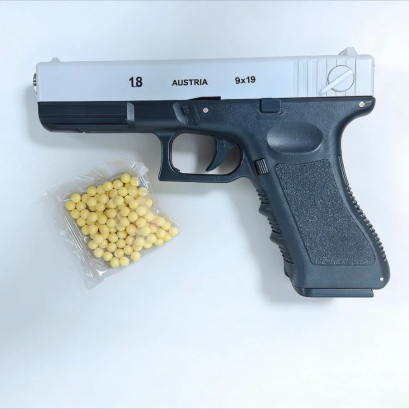 Réplica pistola airsoft negra y blanca con eyección de cargador - imagen 4