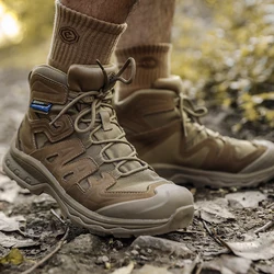 Emersongear-Botas tácticas "Walker", etiqueta azul, combate, Airsoft, caza, Camping, deportes de senderismo al aire libre, gamuza, nailon, talla europea