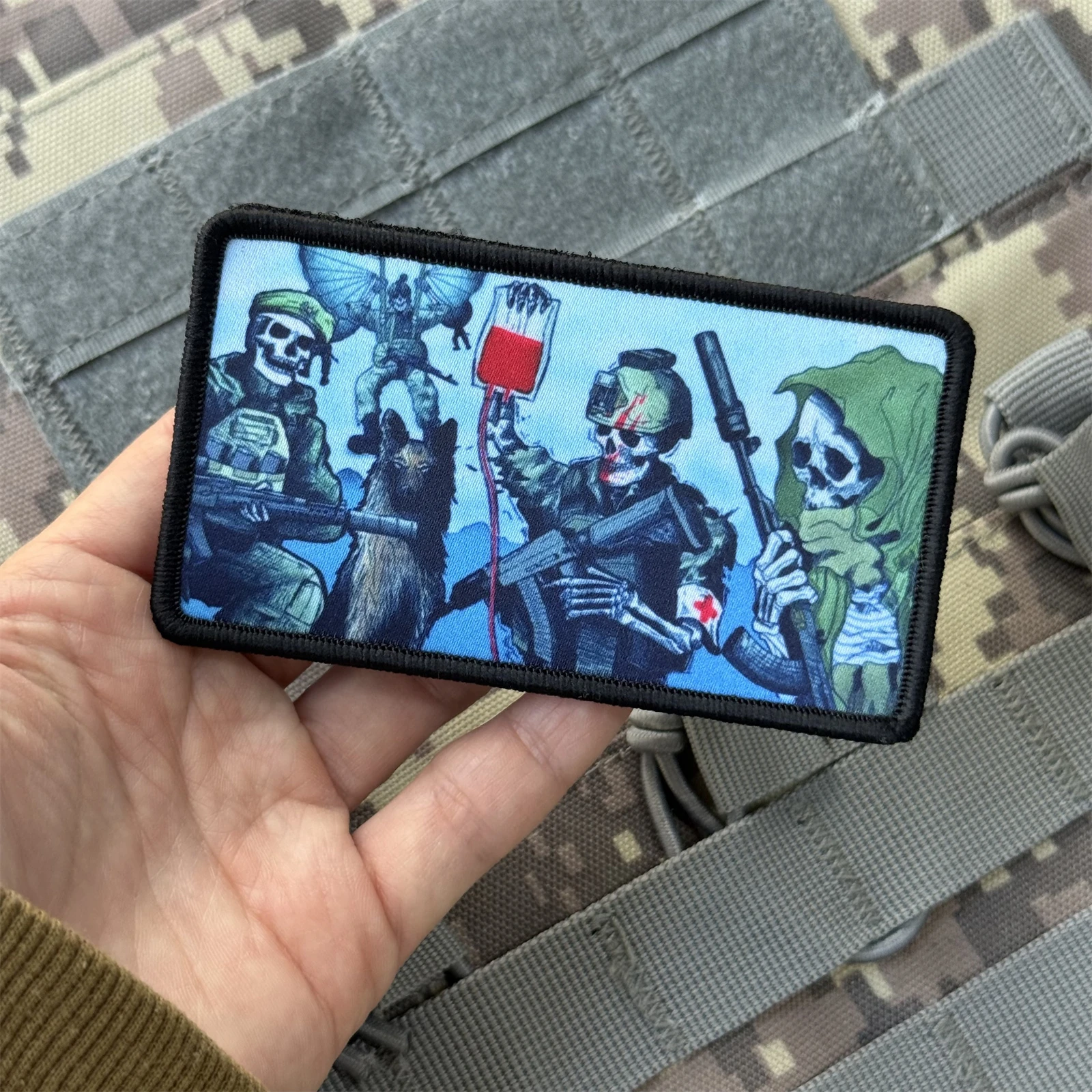 Parche de soldado táctico Chevron, apliques de moral impresos, parches de gancho y bucle para ropa, pegatina divertida para mochila militar de equipo 2A - imagen 3