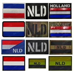 Parche IR reflectante bandera Países Bajos PVC brillante oscuridad