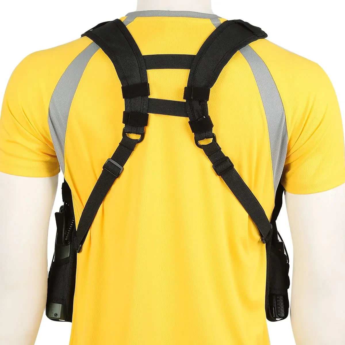 ABBREE PT-11 PLUS Walkie Talkie bolsa táctica funcional bolsa de pecho doble Radio bolsillos chaleco para Baofeng UV-21 AR-152 BF-888S - imagen 2