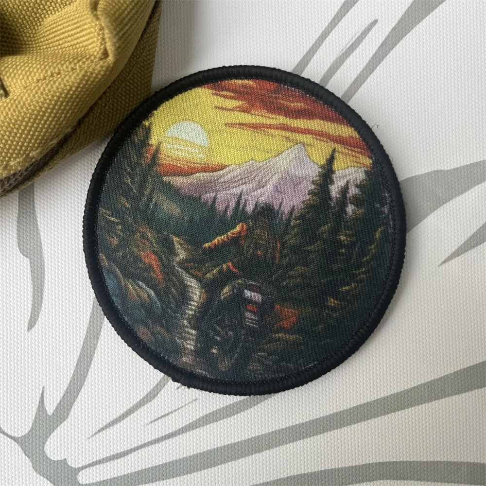 Prohvat-Parche de insignia de moral táctica para montar todoterreno, brazalete militar, parches de gancho y bucle impresos para pegatina de mochila - imagen 4