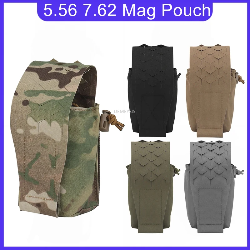 Bolsas tácticas para revistas 5,56 7,62 MOLLE, doble pila, caza, tiro, Rifle, pistola, Radio, bolsa de almacenamiento de herramientas