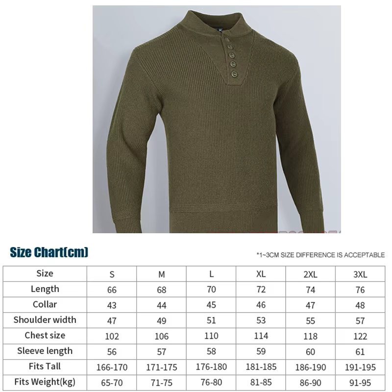 Suéter táctico Snow Fox de cuello alto en tono verde Ranger