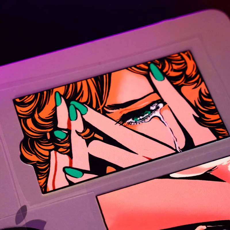 Pegatinas de ojos de belleza de Chica de Anime para coche, calcomanías para el dolor ocular con personalidad para decoración de vehículos eléctricos de motocicleta - imagen 4