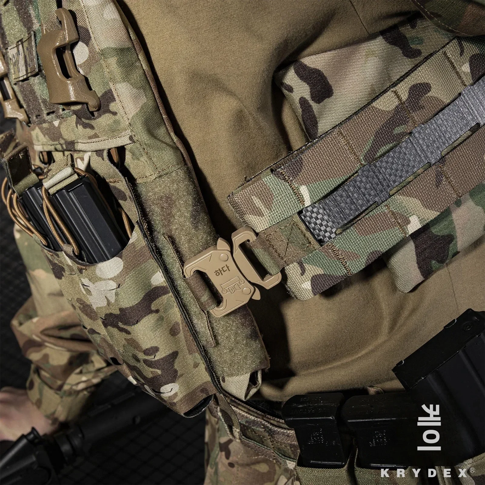 KRYDEX Adaptador de faja táctica, kit de hebilla de metal de liberación rápida para FCPC V5 AVS Chaleco portador de placa de caza Molle Cummerbund - imagen 3