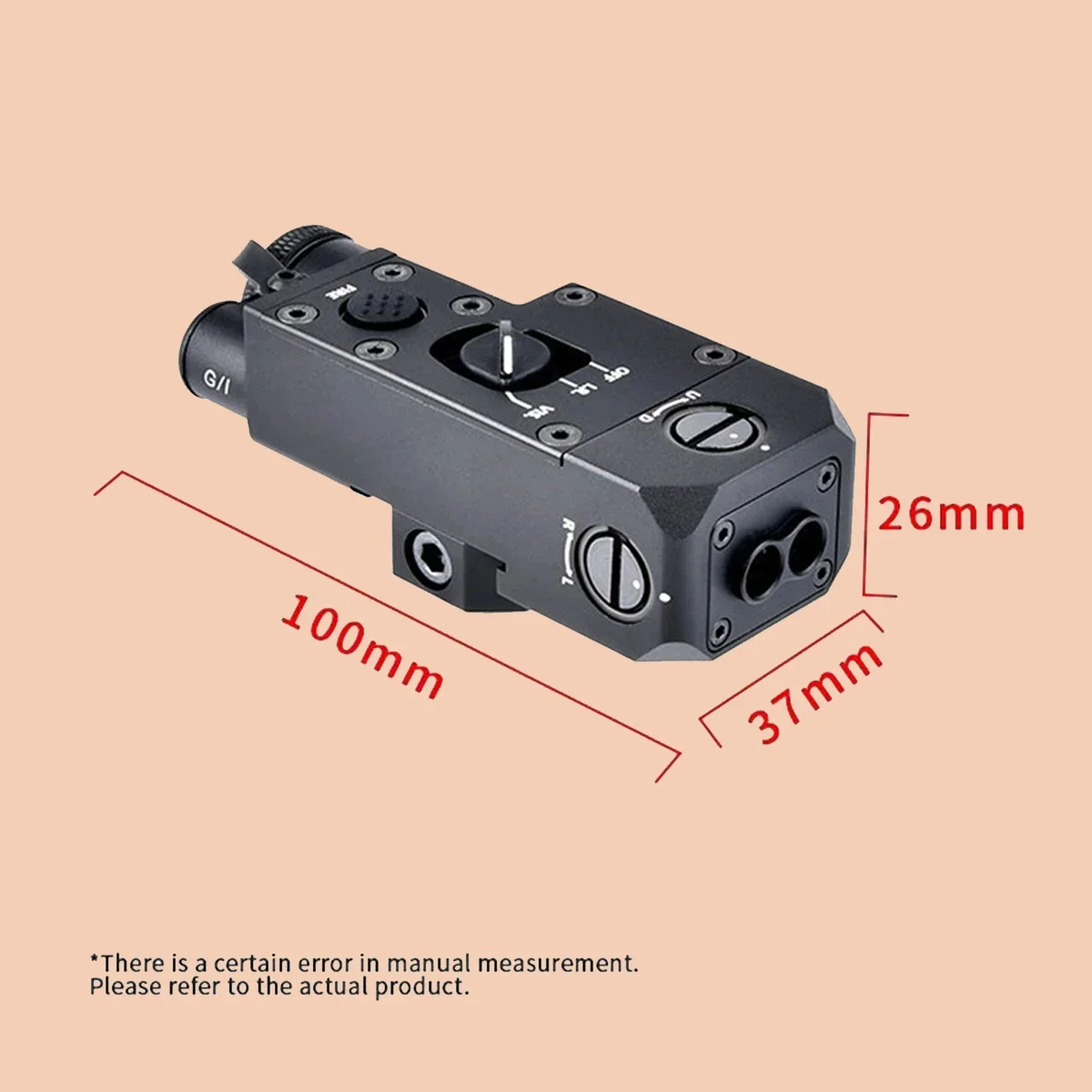 Airsoft Metal CQBL-1 verde rojo azul punto IR puntero de mira láser M600 M300 luz de explorador arma de caza AK47 AR15 para riel de 20mm - imagen 4