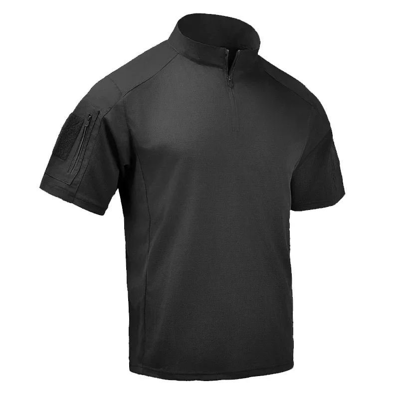 Camisetas de carga tácticas para hombre, camiseta deportiva de manga corta para correr, camiseta informal de secado rápido, camisas de combate de algodón, ropa para hombre - imagen 3
