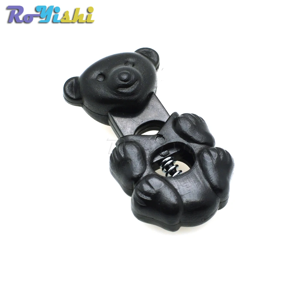 Tapón de palanca de bloqueo de cordón estilo oso para zapatos, Paracord, ropa deportiva, accesorios para mochila