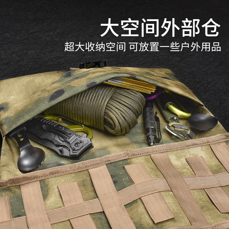 Bolsa de almacenamiento colgante de árbol multifuncional, plegable para acampar al aire libre, vajilla portátil de supervivencia de campo Bushcraft, herramientas de engranaje de bolsillo - imagen 3