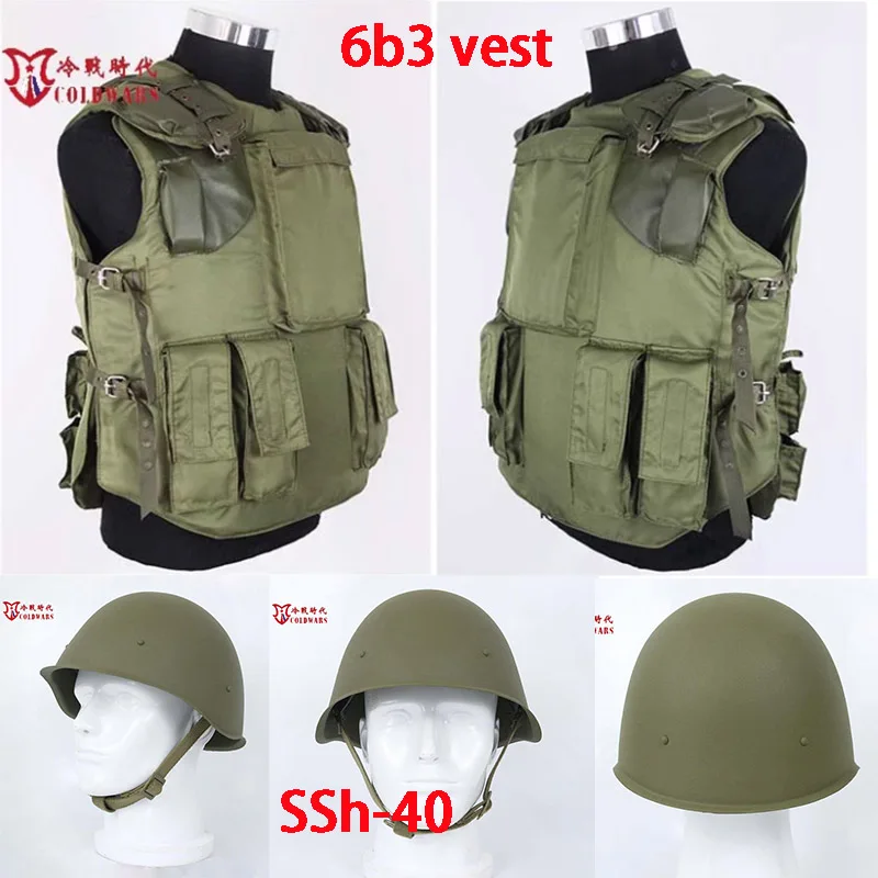 Casco Tarkov de acero ruso SSh-40, chaleco táctico ruso 6b3, chaleco antibalas de fuerzas especiales, chaleco protector de combate - imagen 2