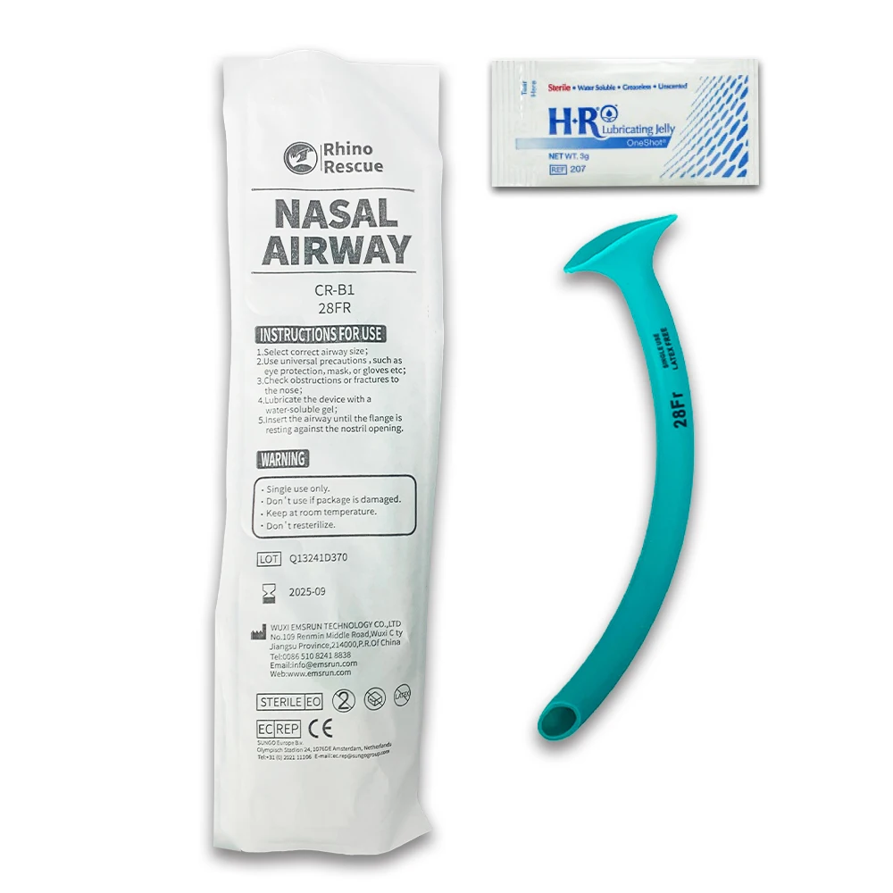 Rinoceronte rescate Nasalairway desechable médico mal de aire nasofaríngeo conducto nasopharíngeo tubo de vía aérea nasal cuidado de la salud con lubricante - imagen 2