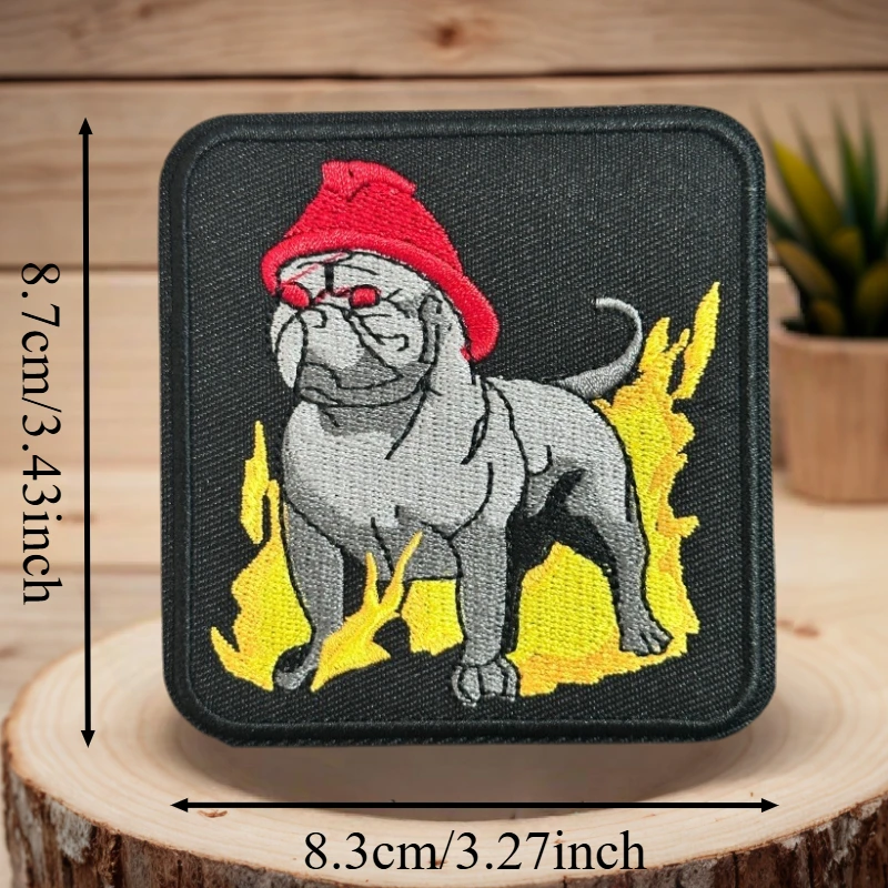 Parche bordado de Husky siberiano, chaleco táctico, insignia de moral con gancho y bucle, pegatinas decorativas para mochila, parches para brazalete para ropa - imagen 3