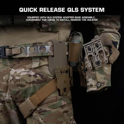 Funda táctica para pistola 6354DO, Compatible con G17 Surefire X300, fundas ultraligeras QLS, adaptador de montaje rápido, cubierta para piernas