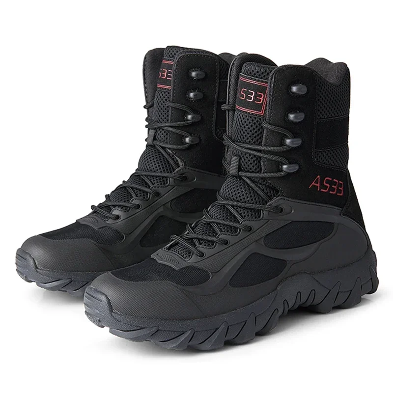 Botas de combate tácticas de invierno para hombre, zapatos de seguridad para el trabajo, botines para el desierto de la fuerza especial, botas para caza, senderismo y acampada - imagen 3