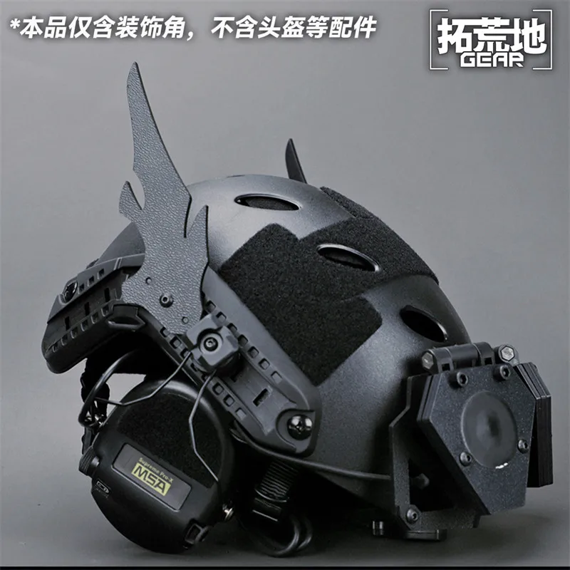 Accesorio Decorativo para Casco Táctico ABS Dragon Horn (Instalación en Riel Guía Lateral) - imagen 4