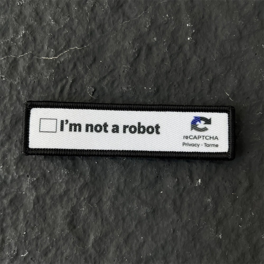 No soy un Robot insignia de moral táctica cuando todo lo demás fallos parche brazalete militar parches de gancho y bucle mochila pegatina impresa - imagen 5