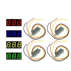 Voltímetro digital LED de panel tres líneas compacto
