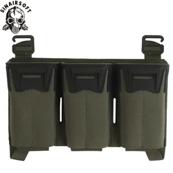 Bolsa táctica multicalibre Triple Mag M4 5,56 7,62x39 PCC 9mm mordazas Glock extendidas cartel frontal gancho G bolsa MOLLE caza Agili