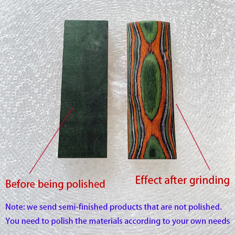 Manijas de cuchillo DIY, Material de fabricación, espacios en blanco de madera, piezas de mango de madera de Color, empuñaduras, mango de tirachinas, Material de parche, 1 unidad - imagen 3