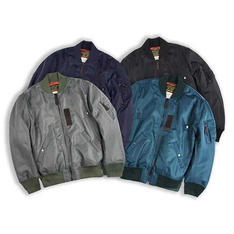 Chaqueta de invierno para hombre, chaqueta de vuelo para exteriores, chaqueta de Color sólido, chaqueta de talla grande, chaqueta deportiva informal, chaquetas de nuevo diseño 2024 - imagen 3