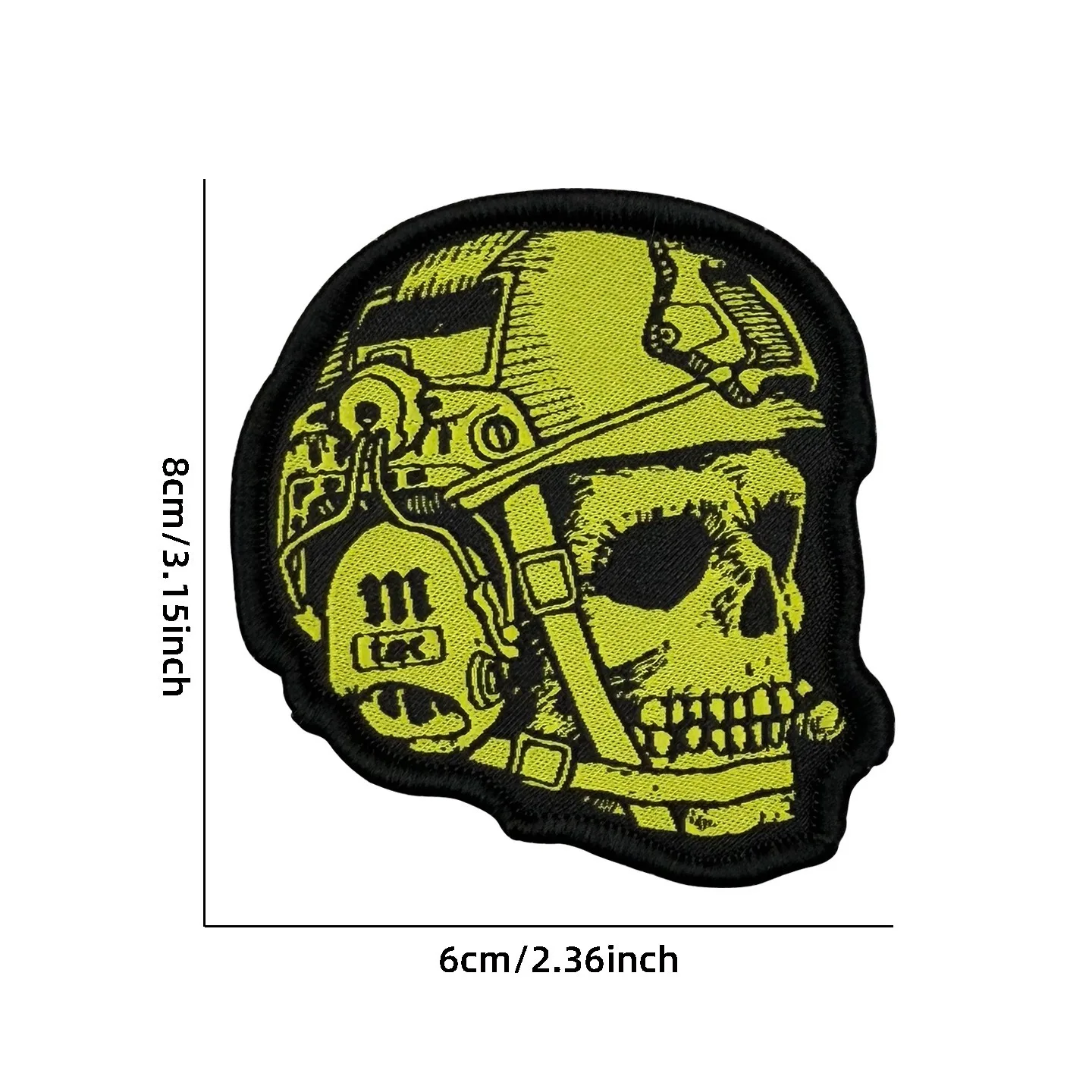 Parche táctico de calavera, parches de gancho y bucle tejidos, insignia de moral del ejército militar, brazalete, ropa, pegatinas para mochila - imagen 4