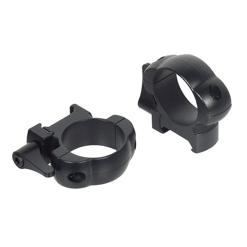 Mira táctica de acero de 2 uds., anillos de 25,4/30mm de diámetro bajo/medio/alto, perfil de liberación rápida, riel de 20mm, soporte de anillo para escopios de caza - imagen 5