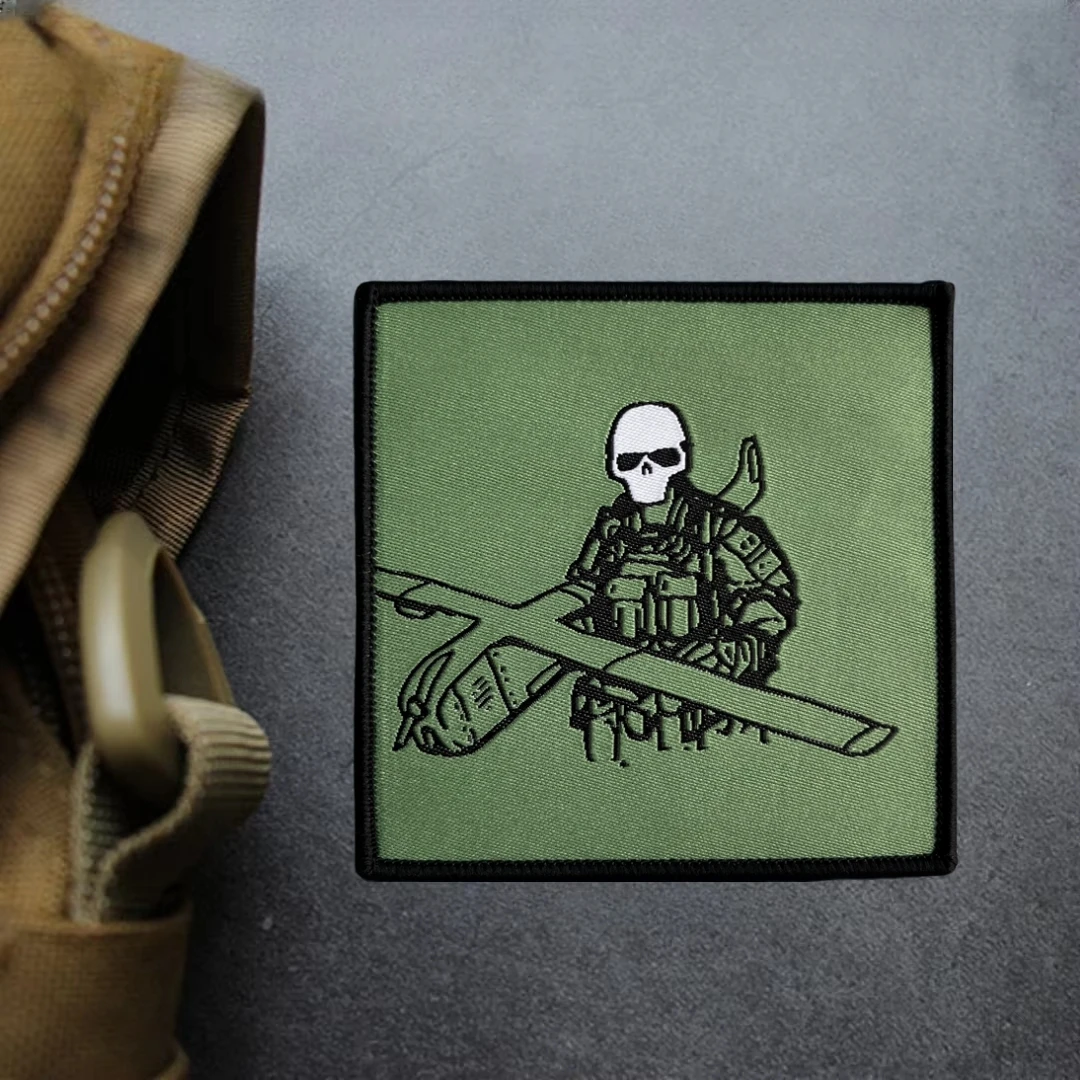 Parche táctico "Orlan", esqueletos y drones, insignia de moral, pegatina para mochila militar, parches con gancho impreso para ropa - imagen 4
