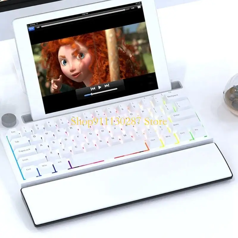 J1HC Cómodo teclado espuma viscoelástica suave, reposamanos, almohadilla soporte para muñeca para escribir fácilmente - imagen 4