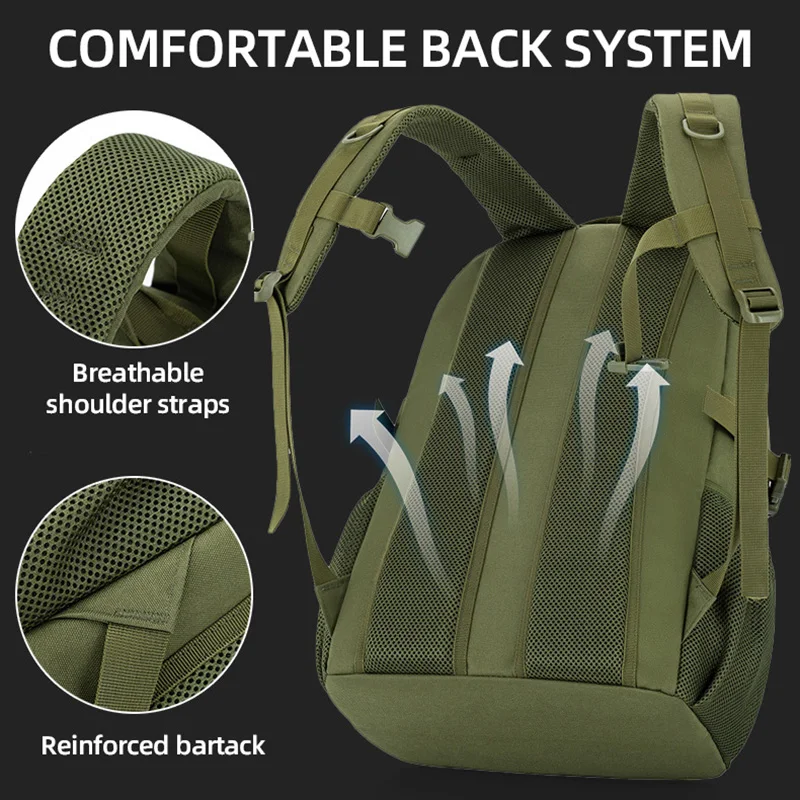 Mochila táctica para acampar para hombre, suministros de viaje, bolsa Molle, mochila para escalada al aire libre, senderismo, mochila grande para entrenamiento de caza deportiva - imagen 4