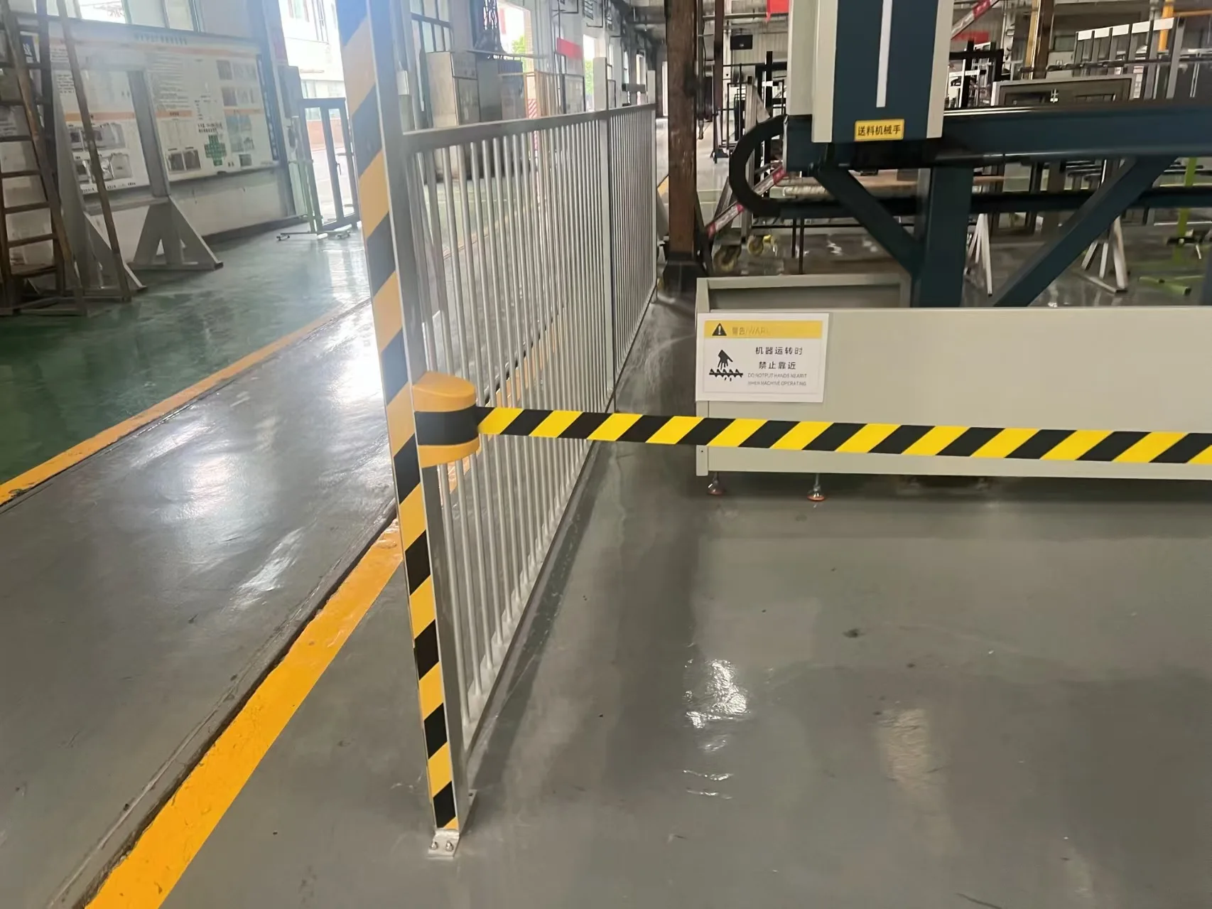 Cinta de advertencia de seguridad de 2M/5M/10M, cinturón telescópico montado en la pared, línea de advertencia negra y amarilla, cinturón de aislamiento para pasillo - imagen 4