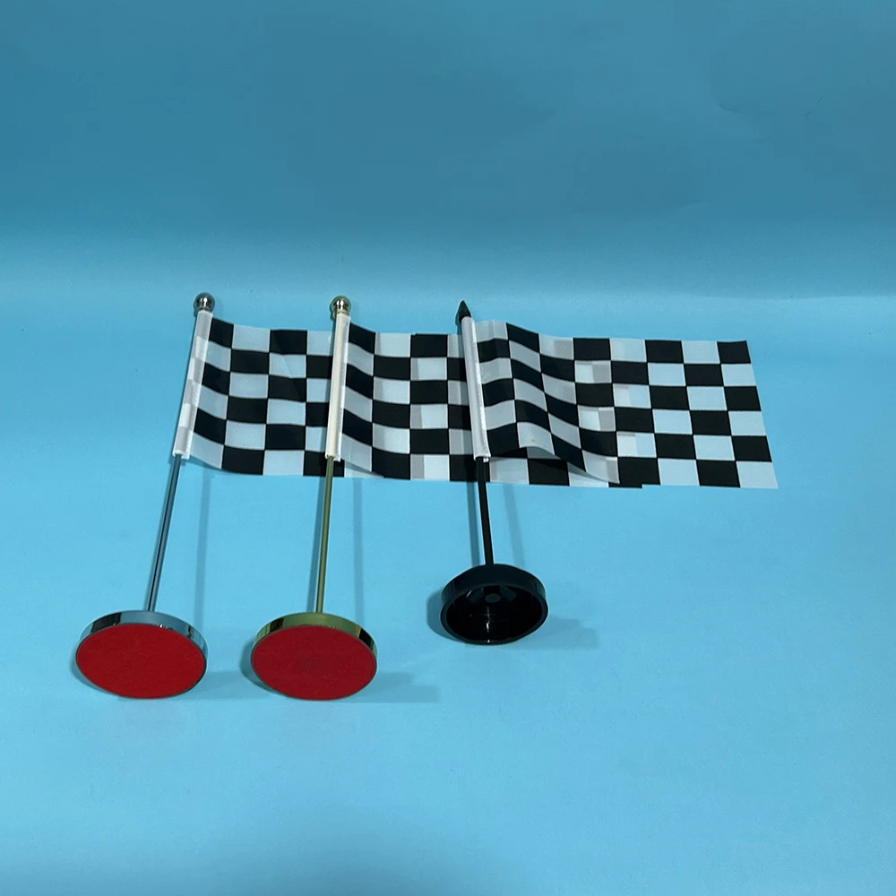 BANDERA DE SKY, bandera de escritorio de oficina, bandera de carreras a cuadros en blanco y negro, 14x21cm, bandera nacional de carreras de poliéster, adornos de escritorio, banderas - imagen 2